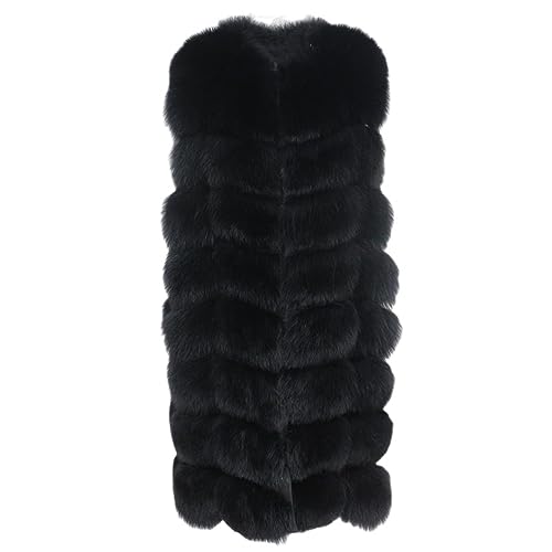 OFTBUY Hohe Qualität Winter Jacke Frauen Echtpelz Lange Weste Mantel Natürliche Große Flauschigen Fuchs Pelz Oberbekleidung Streetwear Dicke Warme von OFTBUY