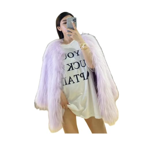 OFTBUY Klassische Marke Echt Pelzmantel Natürliche Waschbären Pelz Gestrickte Oberbekleidung Winter Jacke Frauen Dicke Warme Streetwear-pAek von OFTBUY