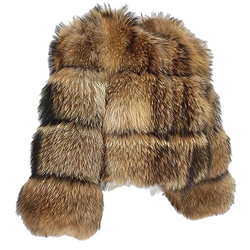 OFTBUY Winter Jacke Frauen Große Flauschige Echt Pelzmantel Natürliche Waschbär Pelz Kapuze Dicke Warme Oberbekleidung Streetwear Abnehmbare von OFTBUY