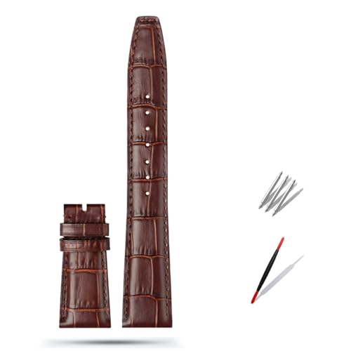 OFWAX 20mm 21mm 22mm Rindsleder Uhrenarmband Ersatz für IWC Portugieser Porotfino Familie PILOT'S Uhren Armband Faltschließe(Brown no buckle,22mm) von OFWAX