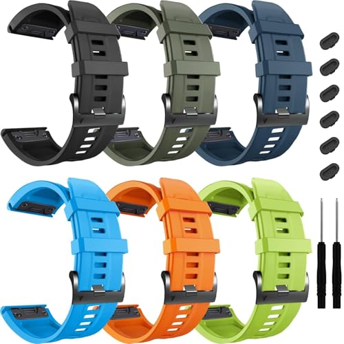 OFWAX 26 mm Uhrenarmband für Garmin Fenix 7X Pro Epix Pro 51 mm Fenix 6X Uhrenarmband Fenix 5X Plus Silikon-Armband Fenix 6X Pro Descent MK2i MK3i 51 mm Smartwatch-Armband, Einheitsgröße, Achat OFWAX 26 mm Uhrenarmband für Garmin Fenix 7X Pro Epix Pro 51 mm Fenix 6X Uhrenarmband Fenix 5X Plus Silikon-Armband Fenix 6X Pro Descent MK2i MK3i 51 mm Smartwatch-Armband, Einheitsgröße, Achat von OFWAX