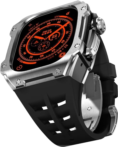 OFWAX 49 mm robustes Edelstahl-Gehäuse, Gummi-Uhrenarmband, Mod-Kit, für Apple Watch Ultra 2 Serie, Ersatzzubehör, For Ultra 49mm OFWAX 49 mm robustes Edelstahl-Gehäuse, Gummi-Uhrenarmband, Mod-Kit, für Apple Watch Ultra 2 Serie, Ersatzzubehör, For Ultra 49mm von OFWAX