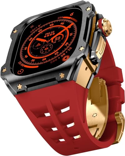 OFWAX 49 mm robustes Edelstahl-Gehäuse, Gummi-Uhrenarmband, Mod-Kit, für Apple Watch Ultra 2 Serie, Ersatzzubehör, For Ultra 49mm OFWAX 49 mm robustes Edelstahl-Gehäuse, Gummi-Uhrenarmband, Mod-Kit, für Apple Watch Ultra 2 Serie, Ersatzzubehör, For Ultra 49mm von OFWAX