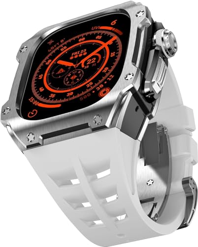 OFWAX 49 mm robustes Edelstahl-Gehäuse, Gummi-Uhrenarmband, Mod-Kit, für Apple Watch Ultra 2 Serie, Ersatzzubehör, For Ultra 49mm OFWAX 49 mm robustes Edelstahl-Gehäuse, Gummi-Uhrenarmband, Mod-Kit, für Apple Watch Ultra 2 Serie, Ersatzzubehör, For Ultra 49mm von OFWAX