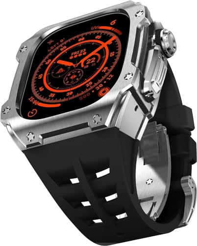 OFWAX 49 mm robustes Edelstahl-Gehäuse, Gummi-Uhrenarmband, Mod-Kit, für Apple Watch Ultra 2 Serie, Ersatzzubehör, For Ultra2 OFWAX 49 mm robustes Edelstahl-Gehäuse, Gummi-Uhrenarmband, Mod-Kit, für Apple Watch Ultra 2 Serie, Ersatzzubehör, For Ultra2 von OFWAX