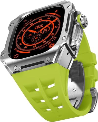 OFWAX 49 mm robustes Edelstahl-Gehäuse, Gummi-Uhrenarmband, Mod-Kit, für Apple Watch Ultra 2 Serie, Ersatzzubehör, For Ultra2 OFWAX 49 mm robustes Edelstahl-Gehäuse, Gummi-Uhrenarmband, Mod-Kit, für Apple Watch Ultra 2 Serie, Ersatzzubehör, For Ultra2 von OFWAX