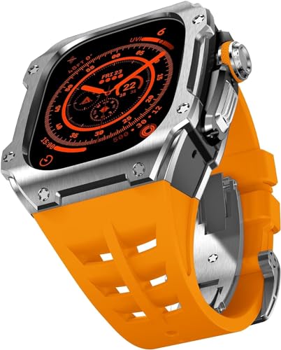 OFWAX 49 mm robustes Edelstahl-Gehäuse, Gummi-Uhrenarmband, Mod-Kit, für Apple Watch Ultra 2 Serie, Ersatzzubehör, For Ultra2 OFWAX 49 mm robustes Edelstahl-Gehäuse, Gummi-Uhrenarmband, Mod-Kit, für Apple Watch Ultra 2 Serie, Ersatzzubehör, For Ultra2 von OFWAX