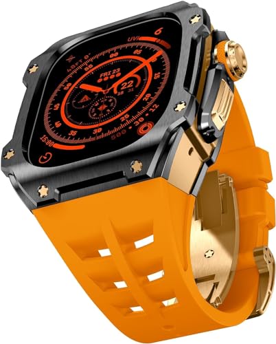 OFWAX 49 mm robustes Edelstahl-Gehäuse, Gummi-Uhrenarmband, Mod-Kit, für Apple Watch Ultra 2 Serie, Ersatzzubehör, For Ultra2 OFWAX 49 mm robustes Edelstahl-Gehäuse, Gummi-Uhrenarmband, Mod-Kit, für Apple Watch Ultra 2 Serie, Ersatzzubehör, For Ultra2 von OFWAX