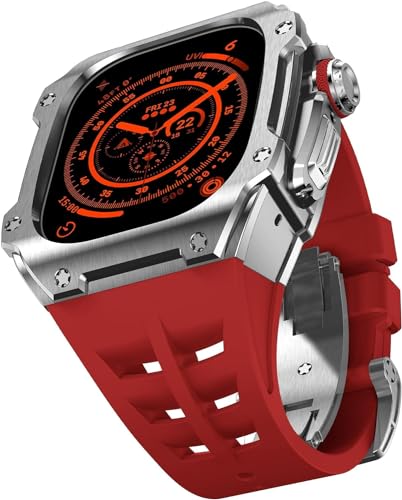 OFWAX 49 mm robustes Edelstahl-Gehäuse, Gummi-Uhrenarmband, Mod-Kit, für Apple Watch Ultra 2 Serie, Ersatzzubehör, For Ultra2 OFWAX 49 mm robustes Edelstahl-Gehäuse, Gummi-Uhrenarmband, Mod-Kit, für Apple Watch Ultra 2 Serie, Ersatzzubehör, For Ultra2 von OFWAX