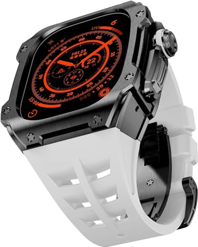 OFWAX 49 mm robustes Edelstahl-Gehäuse, Gummi-Uhrenarmband, Mod-Kit, für Apple Watch Ultra 2 Serie, Ersatzzubehör, For Ultra2 OFWAX 49 mm robustes Edelstahl-Gehäuse, Gummi-Uhrenarmband, Mod-Kit, für Apple Watch Ultra 2 Serie, Ersatzzubehör, For Ultra2 von OFWAX