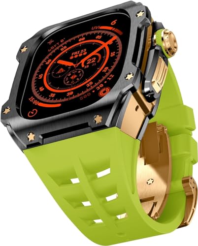OFWAX 49 mm robustes Edelstahl-Gehäuse, Gummi-Uhrenarmband, Mod-Kit, für Apple Watch Ultra 2 Serie, Ersatzzubehör, For Ultra2 OFWAX 49 mm robustes Edelstahl-Gehäuse, Gummi-Uhrenarmband, Mod-Kit, für Apple Watch Ultra 2 Serie, Ersatzzubehör, For Ultra2 von OFWAX
