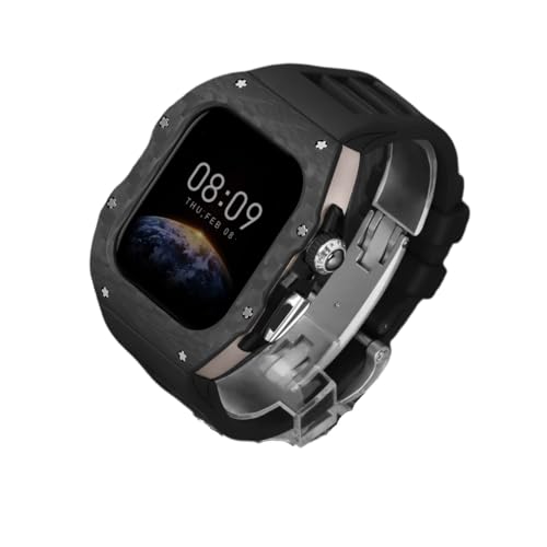 OFWAX Luxuriöses Csse and Bane Modifikationsset, für Apple Watch Ultra 10, 46 mm, 42 mm, Karbonfaser-Gehäuse, modischer Schutz für iWatch Serie 10, Fluorkautschuk-Uhrenarmband, 42MM OFWAX Luxuriöses Csse and Bane Modifikationsset, für Apple Watch Ultra 10, 46 mm, 42 mm, Karbonfaser-Gehäuse, modischer Schutz für iWatch Serie 10, Fluorkautschuk-Uhrenarmband, 42MM von OFWAX