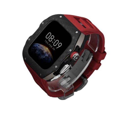 OFWAX Luxuriöses Csse and Bane Modifikationsset, für Apple Watch Ultra 10, 46 mm, 42 mm, Karbonfaser-Gehäuse, modischer Schutz für iWatch Serie 10, Fluorkautschuk-Uhrenarmband, 42MM OFWAX Luxuriöses Csse and Bane Modifikationsset, für Apple Watch Ultra 10, 46 mm, 42 mm, Karbonfaser-Gehäuse, modischer Schutz für iWatch Serie 10, Fluorkautschuk-Uhrenarmband, 42MM von OFWAX