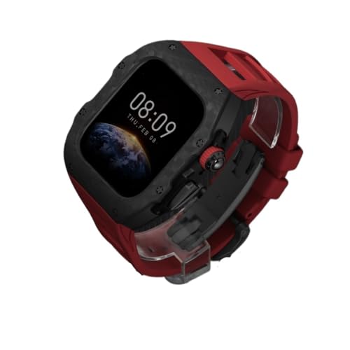 OFWAX Luxuriöses Csse and Bane Modifikationsset, für Apple Watch Ultra 10, 46 mm, 42 mm, Karbonfaser-Gehäuse, modischer Schutz für iWatch Serie 10, Fluorkautschuk-Uhrenarmband, 42MM OFWAX Luxuriöses Csse and Bane Modifikationsset, für Apple Watch Ultra 10, 46 mm, 42 mm, Karbonfaser-Gehäuse, modischer Schutz für iWatch Serie 10, Fluorkautschuk-Uhrenarmband, 42MM von OFWAX