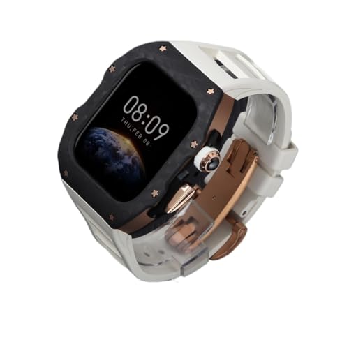 OFWAX Luxuriöses Csse and Bane Modifikationsset, für Apple Watch Ultra 10, 46 mm, 42 mm, Karbonfaser-Gehäuse, modischer Schutz für iWatch Serie 10, Fluorkautschuk-Uhrenarmband, 42MM OFWAX Luxuriöses Csse and Bane Modifikationsset, für Apple Watch Ultra 10, 46 mm, 42 mm, Karbonfaser-Gehäuse, modischer Schutz für iWatch Serie 10, Fluorkautschuk-Uhrenarmband, 42MM von OFWAX