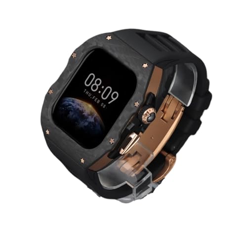 OFWAX Luxuriöses Csse and Bane Modifikationsset, für Apple Watch Ultra 10, 46 mm, 42 mm, Karbonfaser-Gehäuse, modischer Schutz für iWatch Serie 10, Fluorkautschuk-Uhrenarmband, 42MM OFWAX Luxuriöses Csse and Bane Modifikationsset, für Apple Watch Ultra 10, 46 mm, 42 mm, Karbonfaser-Gehäuse, modischer Schutz für iWatch Serie 10, Fluorkautschuk-Uhrenarmband, 42MM von OFWAX