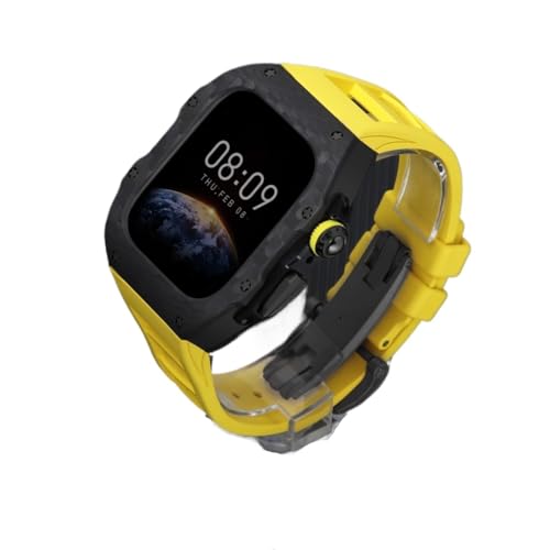 OFWAX Luxuriöses Csse and Bane Modifikationsset, für Apple Watch Ultra 10, 46 mm, 42 mm, Karbonfaser-Gehäuse, modischer Schutz für iWatch Serie 10, Fluorkautschuk-Uhrenarmband, 42MM OFWAX Luxuriöses Csse and Bane Modifikationsset, für Apple Watch Ultra 10, 46 mm, 42 mm, Karbonfaser-Gehäuse, modischer Schutz für iWatch Serie 10, Fluorkautschuk-Uhrenarmband, 42MM von OFWAX