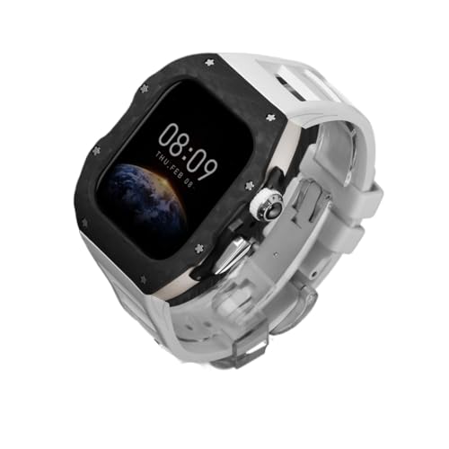 OFWAX Luxuriöses Csse and Bane Modifikationsset, für Apple Watch Ultra 10, 46 mm, 42 mm, Karbonfaser-Gehäuse, modischer Schutz für iWatch Serie 10, Fluorkautschuk-Uhrenarmband, 42MM OFWAX Luxuriöses Csse and Bane Modifikationsset, für Apple Watch Ultra 10, 46 mm, 42 mm, Karbonfaser-Gehäuse, modischer Schutz für iWatch Serie 10, Fluorkautschuk-Uhrenarmband, 42MM von OFWAX