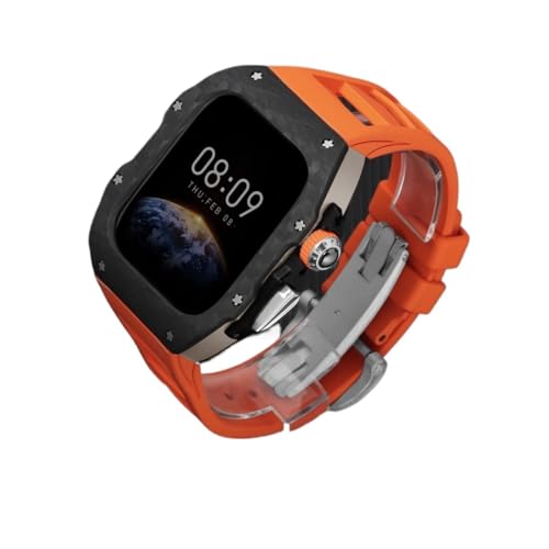 OFWAX Luxuriöses Csse and Bane Modifikationsset, für Apple Watch Ultra 10, 46 mm, 42 mm, Karbonfaser-Gehäuse, modischer Schutz für iWatch Serie 10, Fluorkautschuk-Uhrenarmband, 46 mm OFWAX Luxuriöses Csse and Bane Modifikationsset, für Apple Watch Ultra 10, 46 mm, 42 mm, Karbonfaser-Gehäuse, modischer Schutz für iWatch Serie 10, Fluorkautschuk-Uhrenarmband, 46 mm von OFWAX