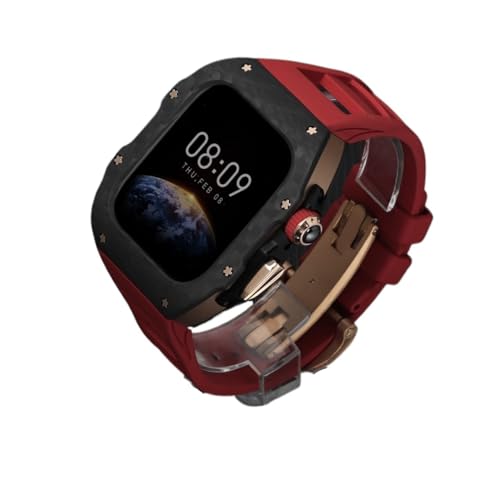 OFWAX Luxuriöses Csse and Bane Modifikationsset, für Apple Watch Ultra 10, 46 mm, 42 mm, Karbonfaser-Gehäuse, modischer Schutz für iWatch Serie 10, Fluorkautschuk-Uhrenarmband, 46 mm OFWAX Luxuriöses Csse and Bane Modifikationsset, für Apple Watch Ultra 10, 46 mm, 42 mm, Karbonfaser-Gehäuse, modischer Schutz für iWatch Serie 10, Fluorkautschuk-Uhrenarmband, 46 mm von OFWAX