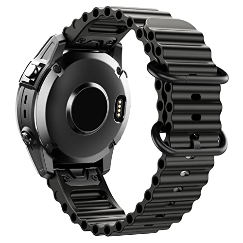 OFWAX Ocean Silikon-Armband für Garmin Approach S62 Fenix5x 5Plus Fenix 6x 6 6Pro Fenix7x 7 Uhrenarmband Intinct1 2 Quick Fit Armband D2 Armbänder, 26 mm, Achat OFWAX Ocean Silikon-Armband für Garmin Approach S62 Fenix5x 5Plus Fenix 6x 6 6Pro Fenix7x 7 Uhrenarmband Intinct1 2 Quick Fit Armband D2 Armbänder, 26 mm, Achat von OFWAX