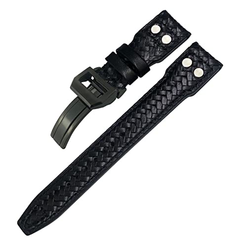 OFWAX Uhrenarmband aus echtem Rindsleder, 20 mm, 21 mm, 22 mm, für IWC Big Pilot Portugieser Pilot IW3777, Ersatzarmband aus Rindsleder, 21 mm, Achat von OFWAX