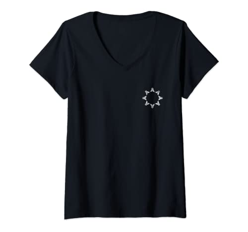 Damen OGLALA SIOUX FLAGGE LAKOTA STAMM SOUTH DAKOTA T-Shirt mit V-Ausschnitt von OGLALA SIOUX PRIDE AND ROOTS