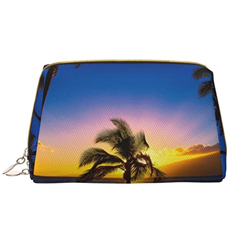 OGNOT Niedliche Lama-Kulturtasche, Reise-Organizer für Männer und Frauen, leichte Leder-Make-up-Tasche, große Kosmetiktasche, Hawaii Beach, Einheitsgröße von OGNOT