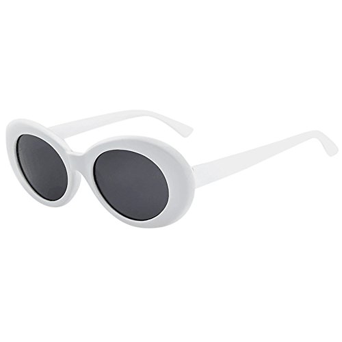 CLOUT Brille "Das Original" Oval Retro Kurt Cobain Sonnenbrille (weiß) OG Clout von Toumett