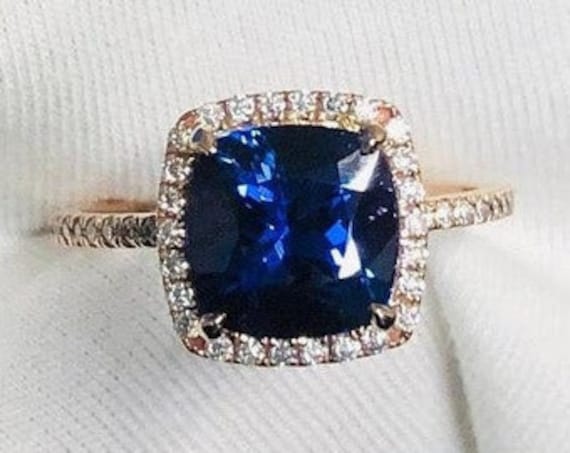 3, 48 Cts. Aaaa Royal Blau Tansanit Verlobungsring Gold, Diamant Goldring, 14K/18K Solid Geschenk Für Die Liebe, Frauen von OGofJewelry