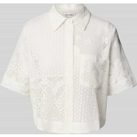 OH APRIL Boxy Fit Bluse aus Häkelspitze Modell 'Cempedak' in Offwhite, Größe XS von OH APRIL
