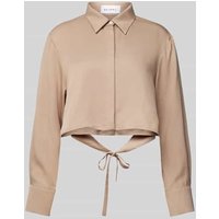 OH APRIL Cropped Hemdbluse mit Knopfverschluss in Taupe, Größe L OH APRIL Cropped Hemdbluse mit Knopfverschluss in Taupe, Größe L von OH APRIL