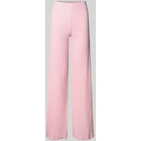 OH APRIL Flared Stoffhose mit elastischem Bund Modell 'Eira' in Hellrosa, Größe XS von OH APRIL