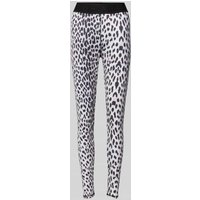 OH APRIL Leggings mit elastischem Logo-Bund in Hellgrau, Größe S von OH APRIL