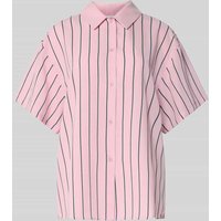 OH APRIL Loose Fit Bluse aus Viskose-Mix mit Knopfleiste Modell 'Mira' in Rose, Größe XL von OH APRIL