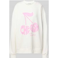 OH APRIL Oversized Sweatshirt mit Motiv- und Statement-Print in Offwhite, Größe M von OH APRIL