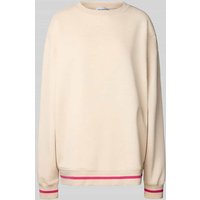 OH APRIL Oversized Sweatshirt mit Rundhalsausschnitt Modell 'Hot Mum' in Beige Melange, Größe L von OH APRIL