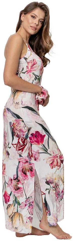 OH!ZUZA Nachthemd Damen Schlafshirt mit Spaghetti Trägern 135cm lang, eleganter Rückenausschnitt von OH!ZUZA