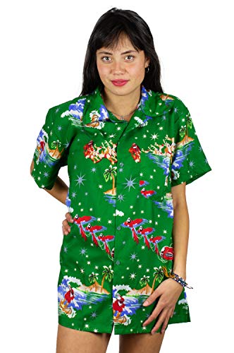 OH Hawaiihemd Hawaiibluse Weihnachten, Surf Santa, grün, XL OH Hawaiihemd Hawaiibluse Weihnachten, Surf Santa, grün, XL von OH