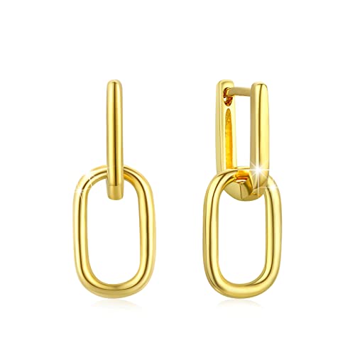 Huggie Creolen für Damen 925 Sterling Silber Gold Cabrio-Link-Hoop Ohrringe Creolen U-förmige Geometrische Huggie Ohrringe für Damen Frauen Mädchen Huggie Creolen für Damen 925 Sterling Silber Gold Cabrio-Link-Hoop Ohrringe Creolen U-förmige Geometrische Huggie Ohrringe für Damen Frauen Mädchen von OHAYOO