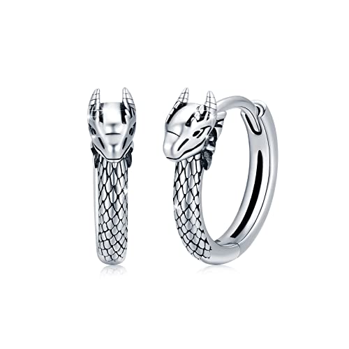 Drachen Sterling Silber Gothic Drachen Ohrstecker Creolen Tier Ohrringe Wikinger Schmuck Geschenke für Herren Damen von OHAYOO