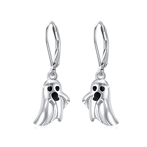 Halloween Tropfen Ohrringe 925er Silber Geister Leverback Ohrringe Damen Geister Ohrhänger Halloween Schmuck Geschenke für Frauen von OHAYOO