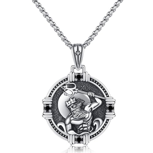 Poseidon Dreizack kette 925 Sterling Silber Dreizack Von Poseidon Anhänger Amulett Poseidon Aquaman Anhänger Vintage Halskette Nordische Mythologie Halskette Wikinger Schmuck Geschenke für Herren Poseidon Dreizack kette 925 Sterling Silber Dreizack Von Poseidon Anhänger Amulett Poseidon Aquaman Anhänger Vintage Halskette Nordische Mythologie Halskette Wikinger Schmuck Geschenke für Herren von OHAYOO