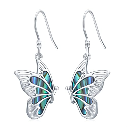 Schmetterling Ohrringe Damen Silber 925 Schmetterling Leverback Tropfen Ohrringe Mädchen Schmetterling Hängend Creolen Ohrringe Schmetterling Schmuck Geschenke Damen Mädchen von OHAYOO