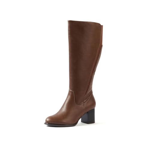 OHC - Modele Mango - Komfort-Absatzstiefel mit breiten Waden Damen XL - Blockabsatz, 7 CM - Zipper-Verschluss - Herbst-Winter-Stil für breite Waden von OHC