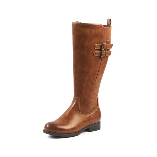 OHC - Modell BANANA - Wadenhohe Stiefel XL - Doppelte herausnehmbare Sohle, 3 cm Absatz - Durchgehender Reißverschluss - Klassischer Stil - Ideal für Alltag und Arbeit von OHC
