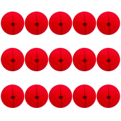 15 Stk. Roter Schaum Clown-Nasen-Weiche Schwamm-Zirkus-Nasen-Requisiten für Halloween-Karneval-Cosplay-Kostüm Partys von OHEETU