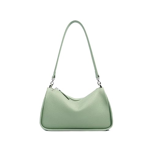 OHERUWKLS Damen Kontrastfarben Umhängetaschen Niedliche Hobo Handtasche Mit Reißverschluss Geldbörse,Grün von OHERUWKLS
