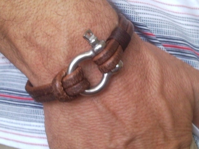 Herren Leder Armband in Handarbeit. Maritimes Armband, Geschenk Für Weihnachten & Valentinstag Herren Leder Armband in Handarbeit. Maritimes Armband, Geschenk Für Weihnachten & Valentinstag von OHFLEATHER