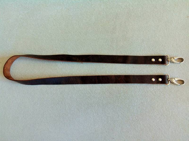 Verstellbarer Ersatz Für Taschengurte Aus Dunkelbraunem Leder | 39 Inch von OHFLEATHER